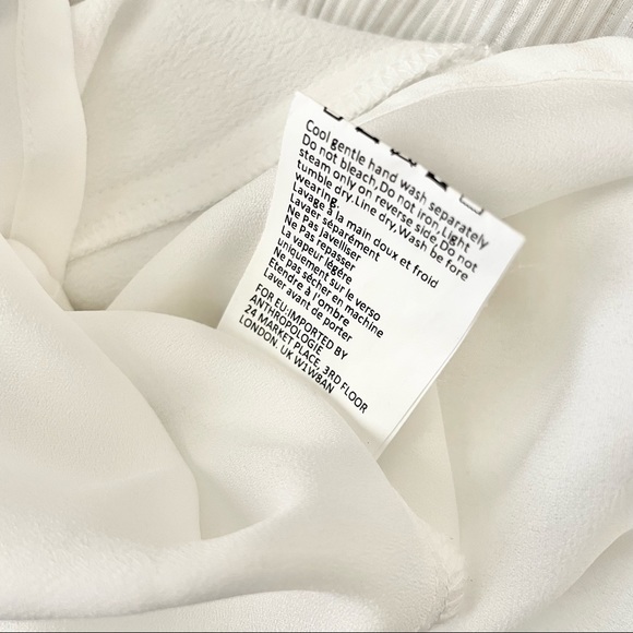 SOLD Anthropologie Elliat Tiered Ruffle Pleated Dress in White Size Petite Small - Picture 7 of 7